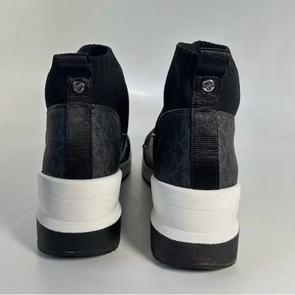 Michael Kors Black and White Slip-On Sneakers - Picture 3 of 8